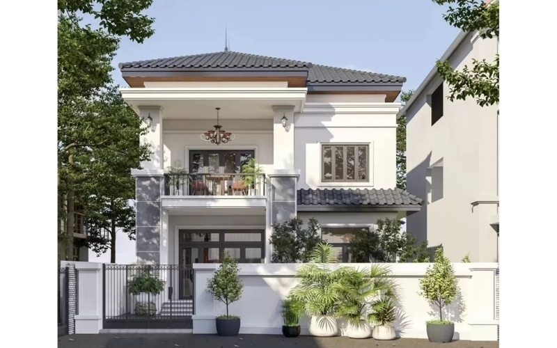 Biệt thự 2 tầng mái Nhật hiện đại