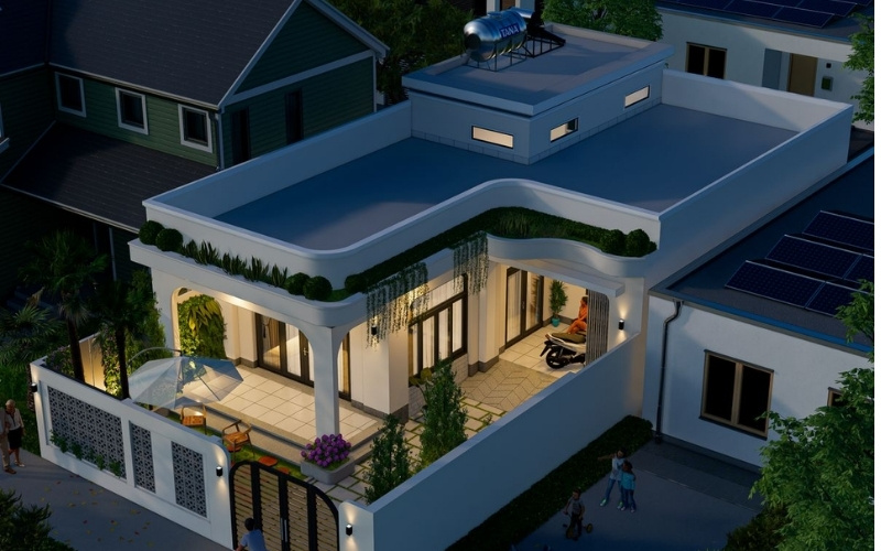 Nhà chữ L 1 tầng – Tiện nghi, tiết kiệm, phù hợp người lớn tuổi